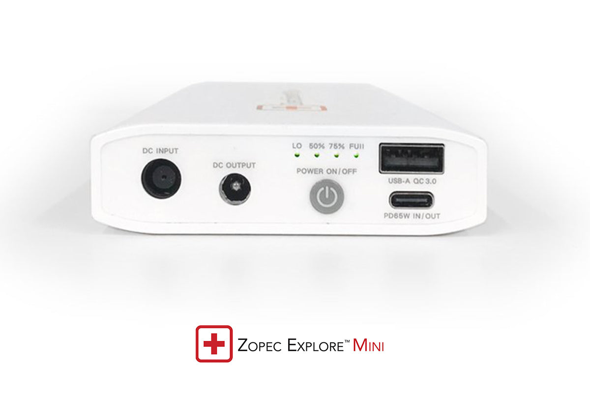Zopec Explore Mini DC Multi-Voltage Smart Travel & UPS Battery System 99.5Wh (AirMini, AirSense 10, AirSense 11)