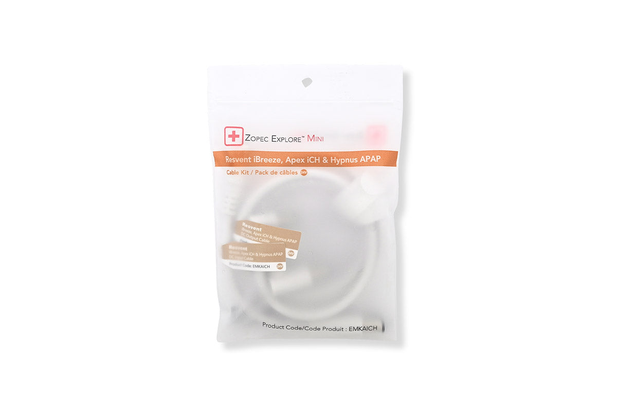 Zopec Explore Mini DC Output and Input Cables for Resvent iBreeze, Apex iCH & Hypnus APAP